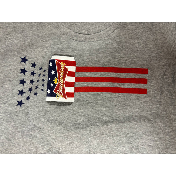 Women Camp David Grey Budweiser T-Shirt Size Large - Picture 4 of 6